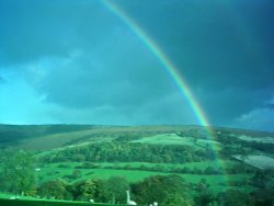 Rainbow in Hathersage Hope Valley. Derbyshire Wallpaper