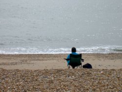 August 2005 on the beach at Eastbourne, E. Susses Wallpaper