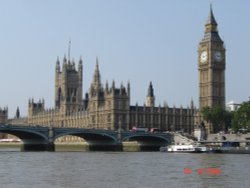 Picture of Parliment and Big Ben, taken during bus tour of London