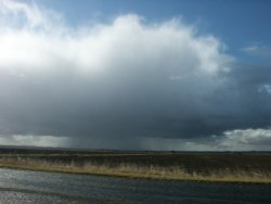 Black rain clouds over the Market Town of Louth the Capital of the Lincolnshire Wolds. Wallpaper