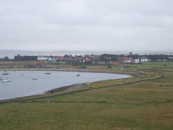 The village of Lindisfarne, Northumberland Wallpaper