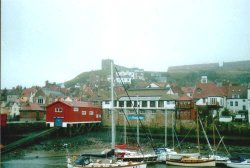 River Esk and East Side in Whitby, North Yorkshire Wallpaper