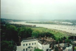 River Medway - view from Rochester Castle Wallpaper