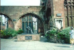 Old Cathedral in Coventry Wallpaper