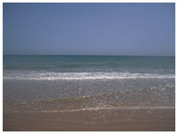 A photograph of the ocean, Swanage, Dorset. Wallpaper