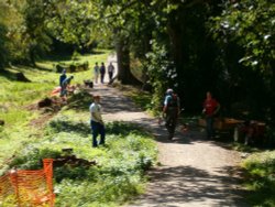 Restoration work on the Wiltshire and Berkshire Canal at Pewsham locks in Chippenham, Wiltshire. Wallpaper