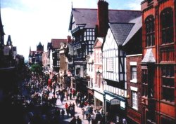 East Gate Street in Chester, Cheshire Wallpaper