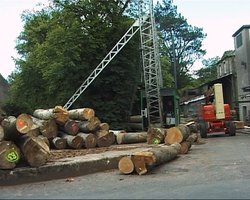 Chipping, Lancashire. Berry's chair works sawmill Wallpaper