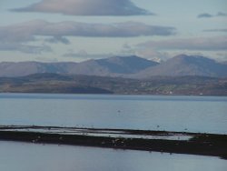 Hills of the Lake District, from Morecambe, Over Morecambe Bay 01/01/06 Wallpaper