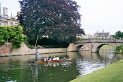 Clare College and River Cam in Cambridge Wallpaper