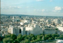 London - from London Eye - Victoria Embankment, Sept 2002 Wallpaper