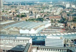 London - from London Eye - Waterloo Station, Sept 2002 Wallpaper