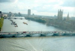 London - from London Eye - Westminster Bridge, Sept 2002 Wallpaper