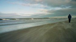 Beach of Bamburgh at Northumberland Coast with view on the Inner Sound island Wallpaper