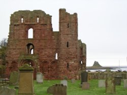 Lindisfarne Priory and Castle.