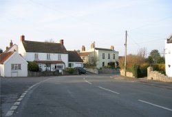 The Junction of Manor Road and Old Main Road, Pawlett, Somerset. Wallpaper