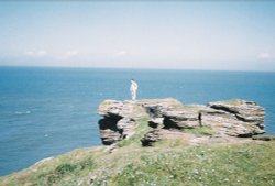 Cliffs of Barras Nose, Tintagel, Cornwall Wallpaper