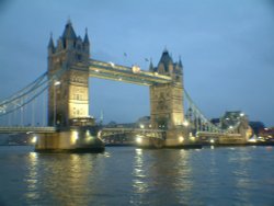 Tower Bridge at Night taken from near Tower of London. Wallpaper