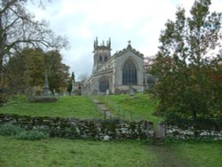 Hawes church, North Yorkshire, from lower rear field taken Oct 05 Wallpaper