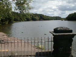 A view of Newmillerdam taken near the memorial, West Yorkshire.