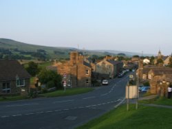 Looking down into Hawes village, North Yorkshire Wallpaper