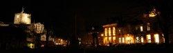 The Queens Hall, Beaumont Street, right. And Hexham Abbey, left. Wallpaper