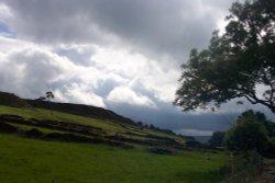 Moors behind Bronte Parsonage, Haworth, England 2004 Wallpaper