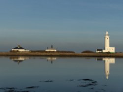 The lighthouse on the spit by Hurst Castle, near Lymington, Hampshire, UK Wallpaper