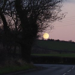 A gorgeous moonlit night in gilroyd, Barnsley South Yorkshire. Wallpaper