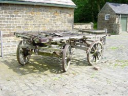 An old cart at the Worsborough reservoir mill, Barnsley South Yorkshire. Wallpaper