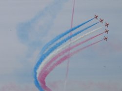 The Red Devils, over Morecambe, Lancashire,(Heritage Festival),. Wallpaper