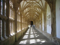 The Cloisters, Wells Cathedral, Somerset. Wallpaper