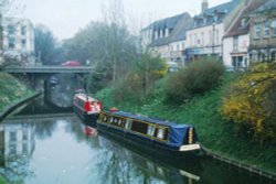 March, Cambridgeshire. River Nene at town bridge. Wallpaper