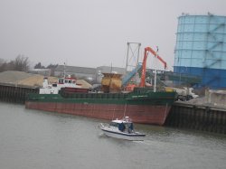 The Galway Enterprise unloading at Littlehampton. Wallpaper