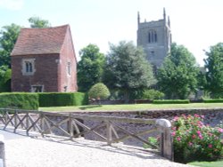 View from Tattershall Castle towards the Church, Tattershall, Lincolnshire Wallpaper