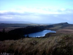 A view looking east on roman wall. Northumberland