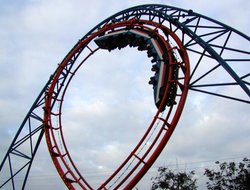 Excitement on the Pleasure Beach at Blackpool. Wallpaper