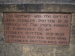 The inscription on the Wall of the Earnsdale entrance to Sunnyhurst Woods, Darwen, Lancashire. Wallpaper