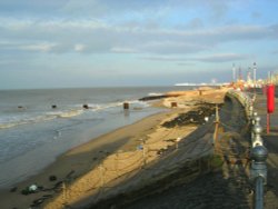 Blackpool  January 2006 new prom under construction Wallpaper