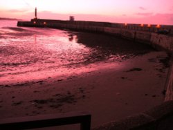 Margate pier and lighthouse. Margate, Kent Wallpaper