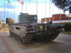 A tank outside DDay Museum in Southsea.  Taken 27th January 2006. Wallpaper