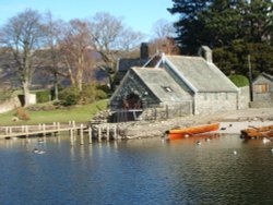 The Boat House, Derwentwater, The Lake District, Cumbria. Wallpaper