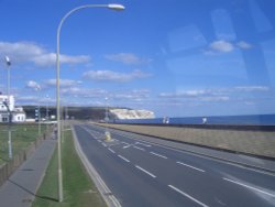 View from Sandown Sea front towards Culver Down, Isle of Wight Wallpaper