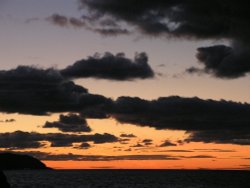 Sunset at west beach, Watchet, Somerset Wallpaper