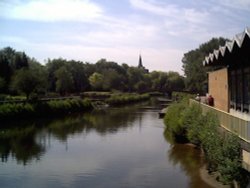 River Tone from Bridge street, Taunton. Wallpaper