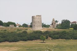 Hadleigh Castle, Essex, from Two Tree island Wallpaper