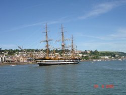 Dartmouth, Devon. Italian training ship Wallpaper