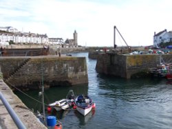 Porthleven, Cornwall. The inner harbour mouth Wallpaper