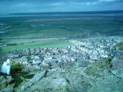 Town of Helsby from atop of Helsby Hill, Cheshire U.K. Wallpaper