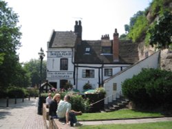 Nottingham, Ye olde trip to jurusalem, old pub in england Wallpaper